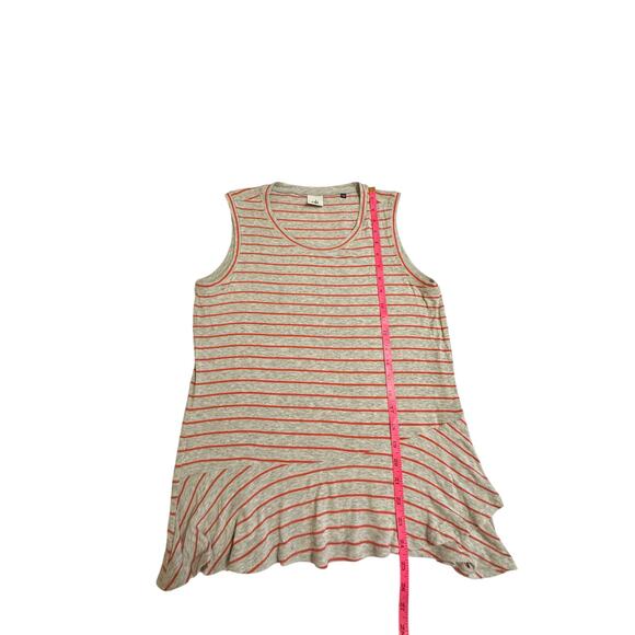 Cabi Gray & Red Striped Flowy Tank Top - Size S - Picture 6 of 11